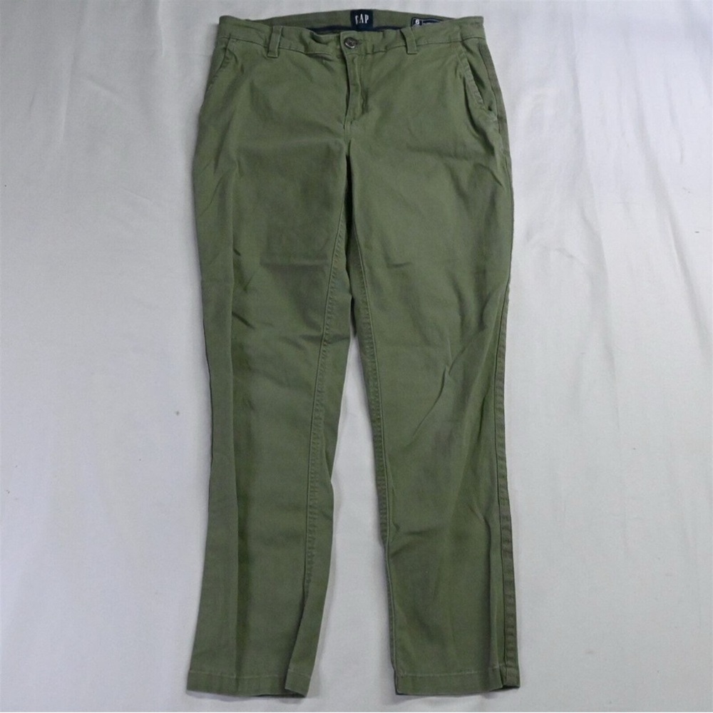 Gap 6 Green Relaxed Girlfriend Slim Ankle‎ Stretch Womens Chino Pants